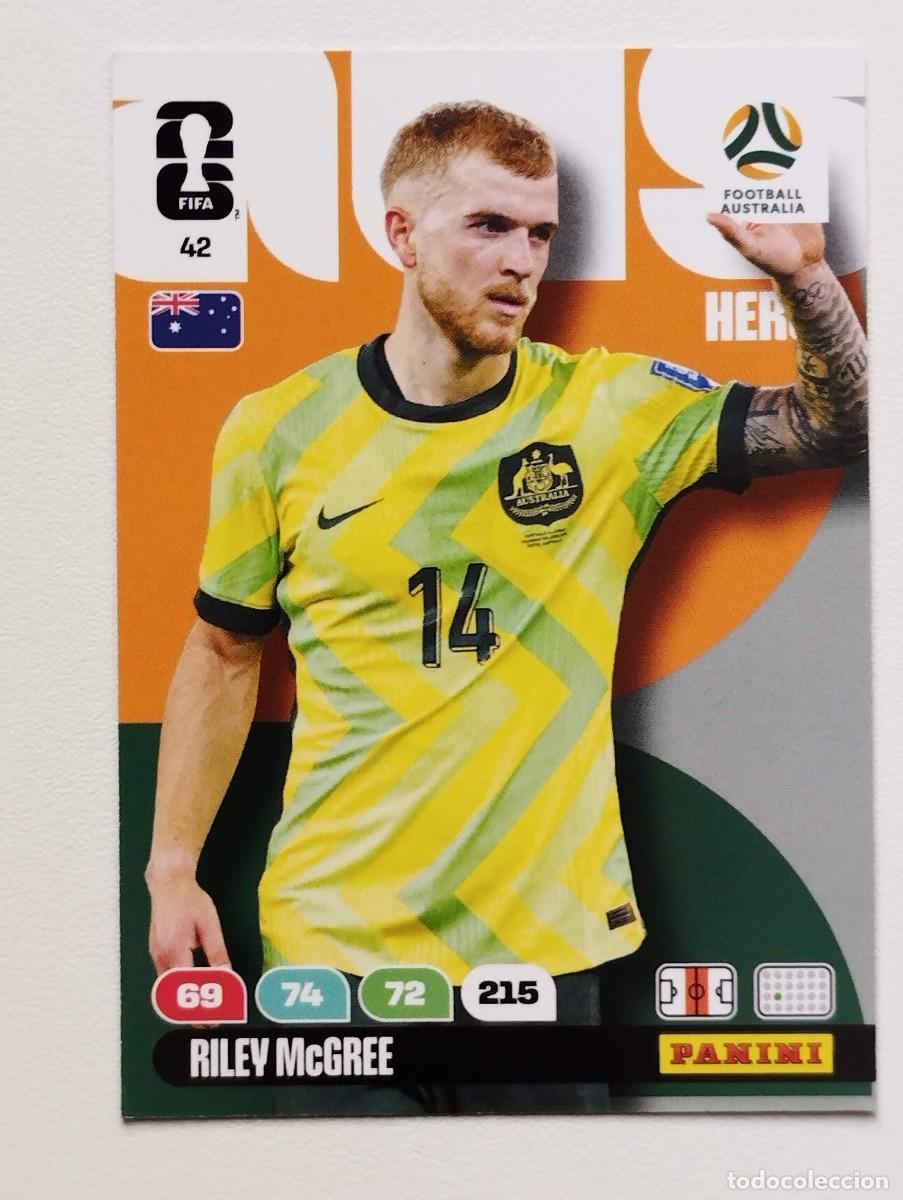 Cromos de F&uacute;tbol: CROMO CARD ADRENALYN MUNDIAL WORLD CUP 2026 HERO 42 RILEY McGREE AUSTRALIA
