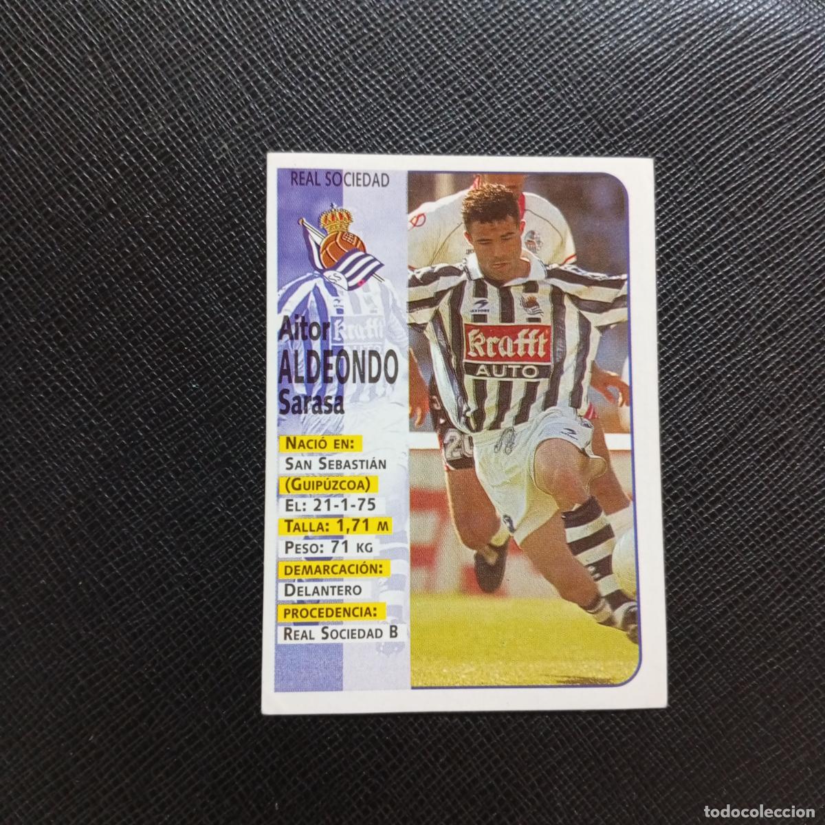 Cromos de F&uacute;tbol: 62 ALDEONDO REAL SOCIEDAD PANINI 1998 1999 CROMO FUTBOL LIGA 98 99 - SIN PEGAR - A64 PG23
