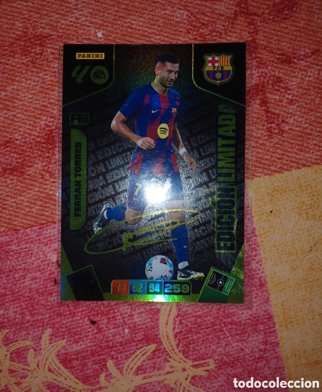Cromos de F&uacute;tbol: Ferran torres firmado Adrenalyn 25/26