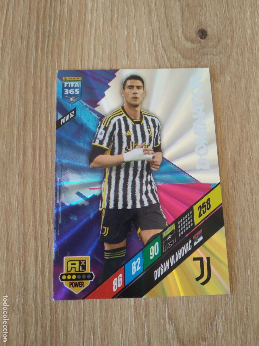 Cromos de F&uacute;tbol: POW 52 VLAHOVIC JUVENTUS TURIN CROMO FUTBOL PANINI ADRENALYN 2023-2024 FIFA 365 23-24