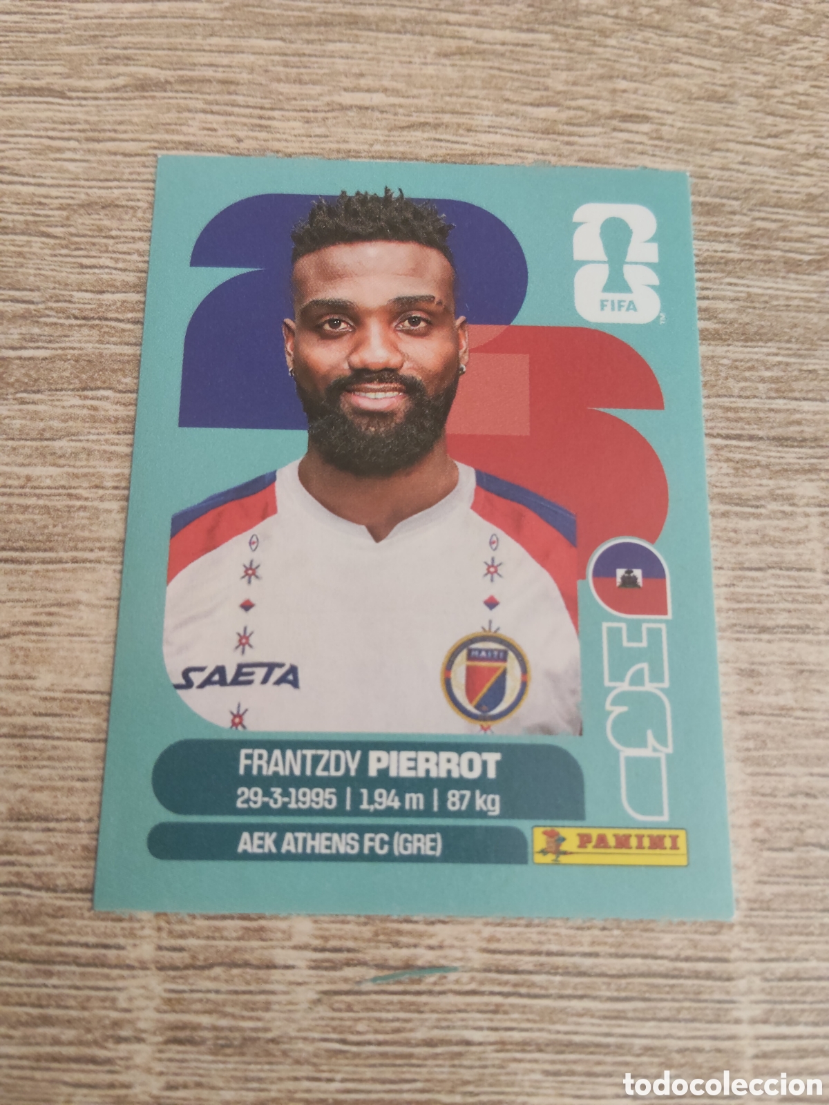Cromos de F&uacute;tbol: Panini mundial 2026 HAI 20 Frantzdy Pierrot Hait&iacute;