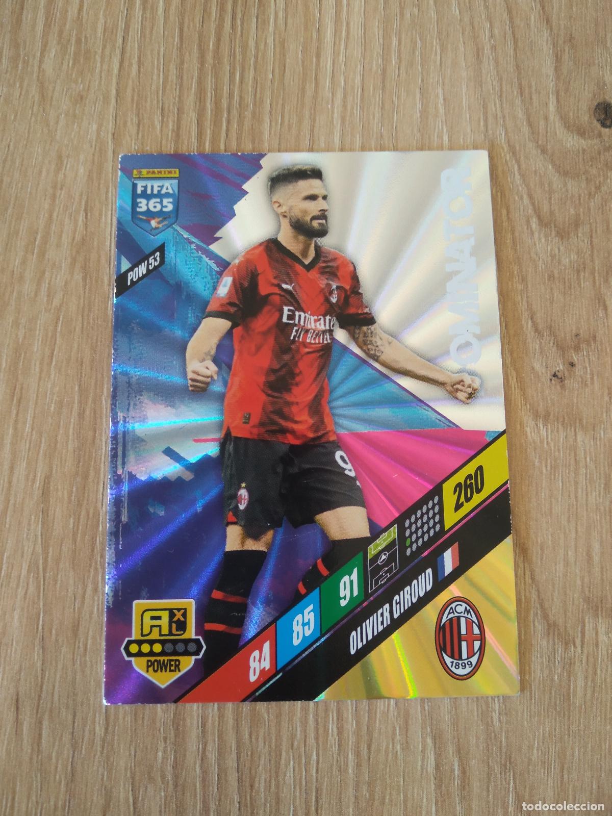 Cromos de F&uacute;tbol: POW 53 GIROUD AC MILAN CROMO FUTBOL PANINI ADRENALYN 2023-2024 FIFA 365 23-24