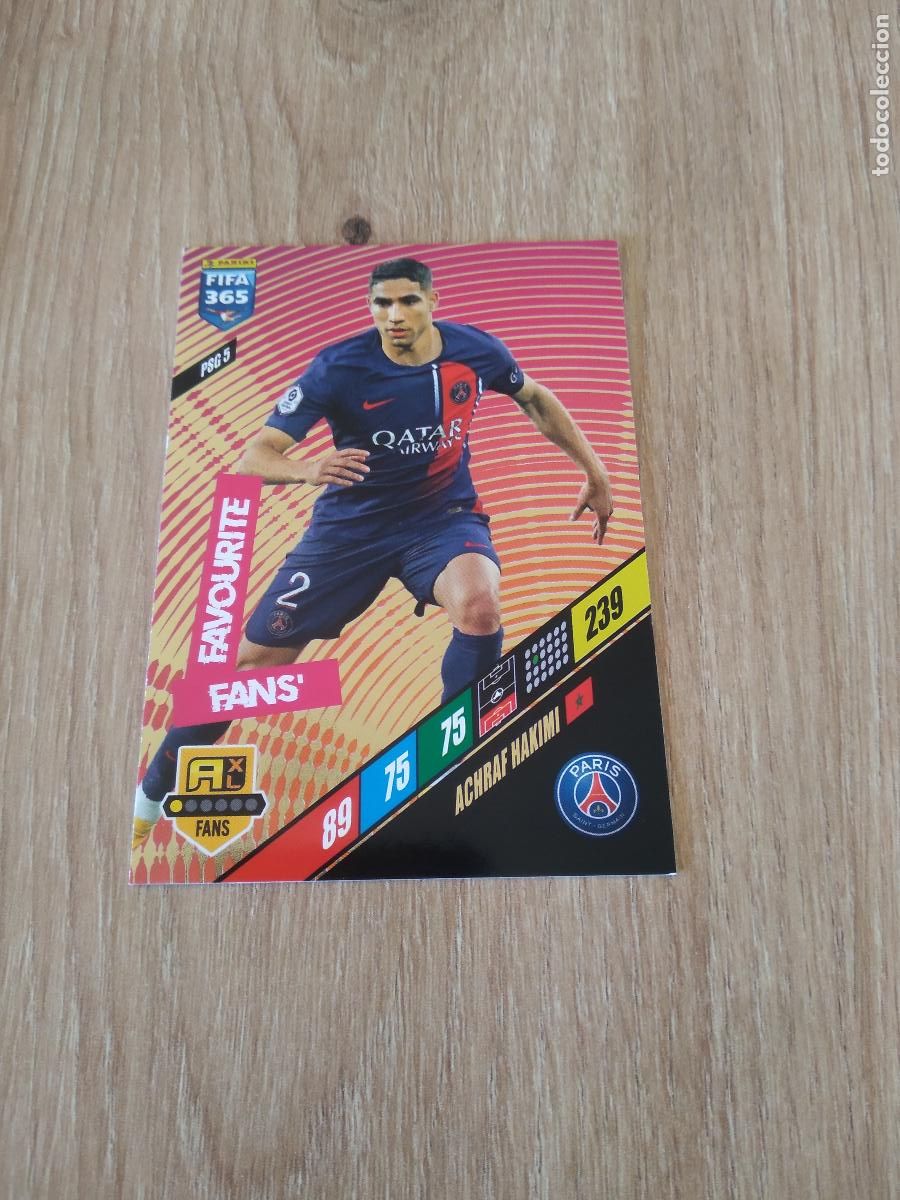 Cromos de F&uacute;tbol: PSG 5 ACHRAF HAKIMI PARIS SAINT GERMAIN PSG CROMO FUTBOL PANINI ADRENALYN 2023-2024 FIFA 365 23-24