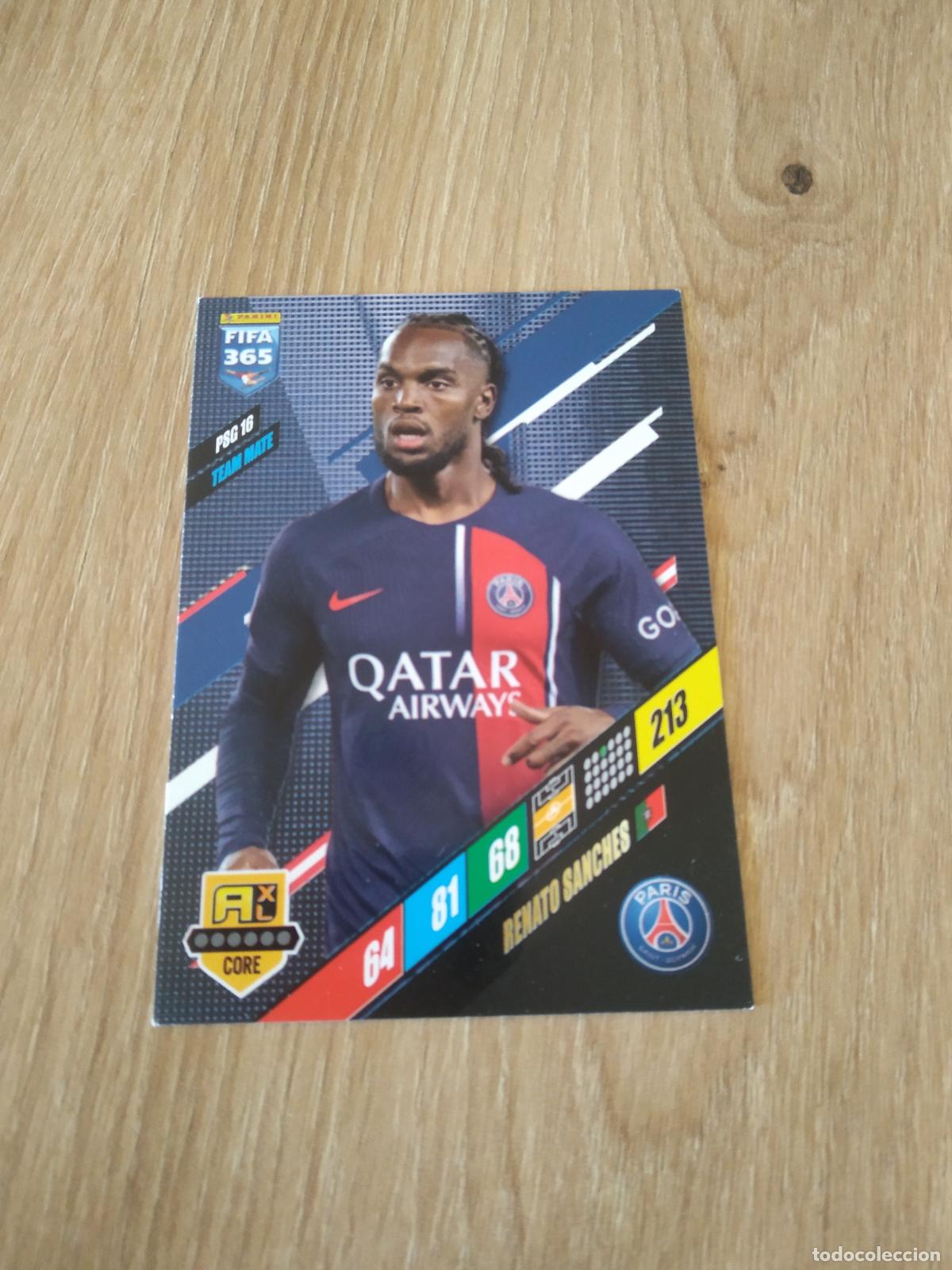 Cromos de F&uacute;tbol: PSG 16 RENATO SANCHES PARIS SAINT GERMAIN PSG CROMO FUTBOL PANINI ADRENALYN 2023-2024 FIFA 365 23-24