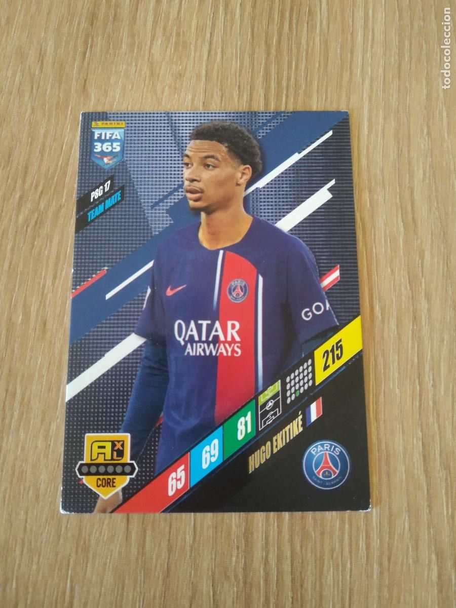 Cromos de F&uacute;tbol: PSG 17 HUGO EKITIKE PARIS SAINT GERMAIN PSG CROMO FUTBOL PANINI ADRENALYN 2023-2024 FIFA 365 23-24