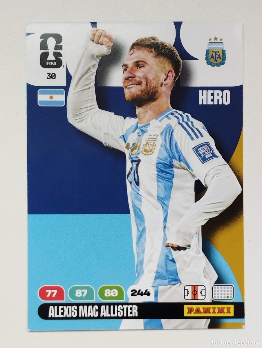 Cromos de F&uacute;tbol: CROMO CARD ADRENALYN MUNDIAL WORLD CUP 2026 HERO ARGENTINA 30 ALEXIS MAC ALLISTER