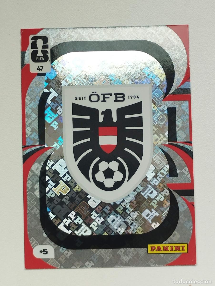 Cromos de F&uacute;tbol: CROMO CARD ADRENALYN MUNDIAL WORLD CUP 2026 HERO AUSTRIA 47 ESCUDO