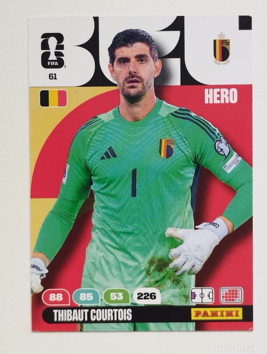 Cromos de F&uacute;tbol: CROMO CARD ADRENALYN MUNDIAL WORLD CUP 2026 HERO BELGICA 61 THIBAUT COURTOIS