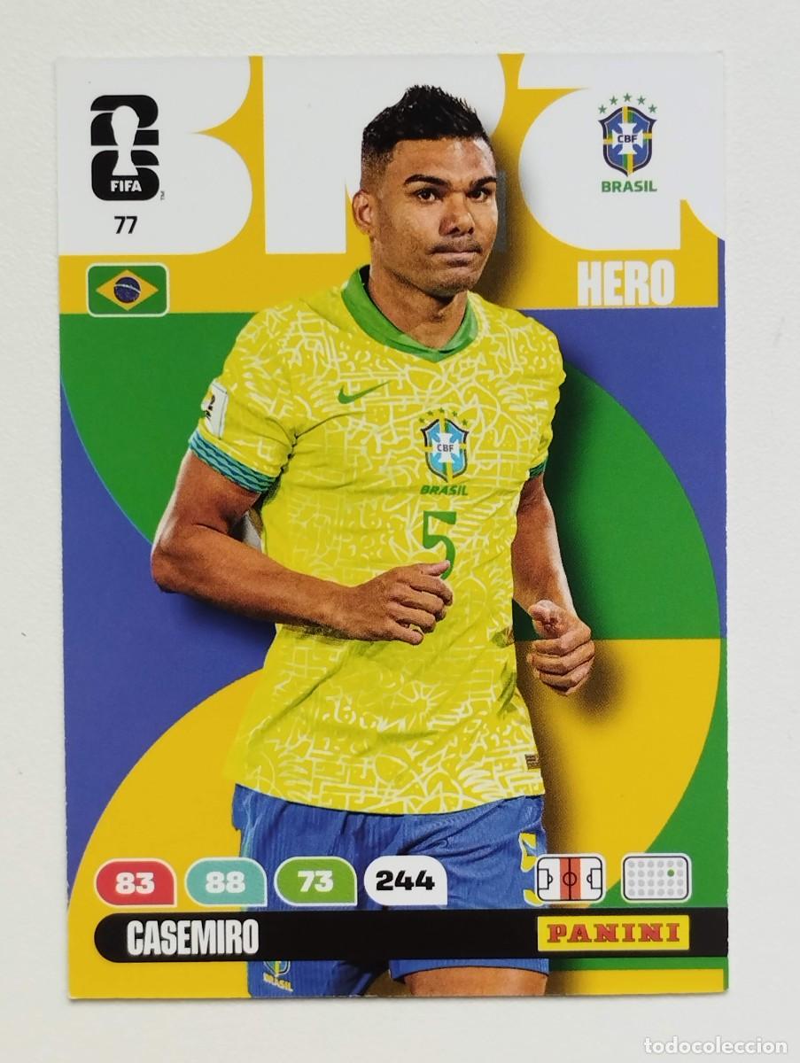 Cromos de F&uacute;tbol: CROMO CARD ADRENALYN MUNDIAL WORLD CUP 2026 HERO BRASIL 77 CASEMIRO