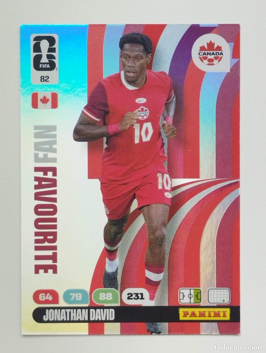 Cromos de F&uacute;tbol: CROMO CARD ADRENALYN MUNDIAL WORLD CUP 2026 FAN FAVOURITE CANADA 82 JONATHAN DAVID