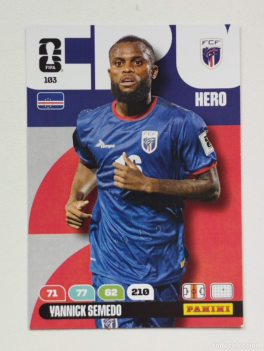 Cromos de F&uacute;tbol: CROMO CARD ADRENALYN MUNDIAL WORLD CUP 2026 HERO CABO VERDE 103 YANNICK SEMEDO
