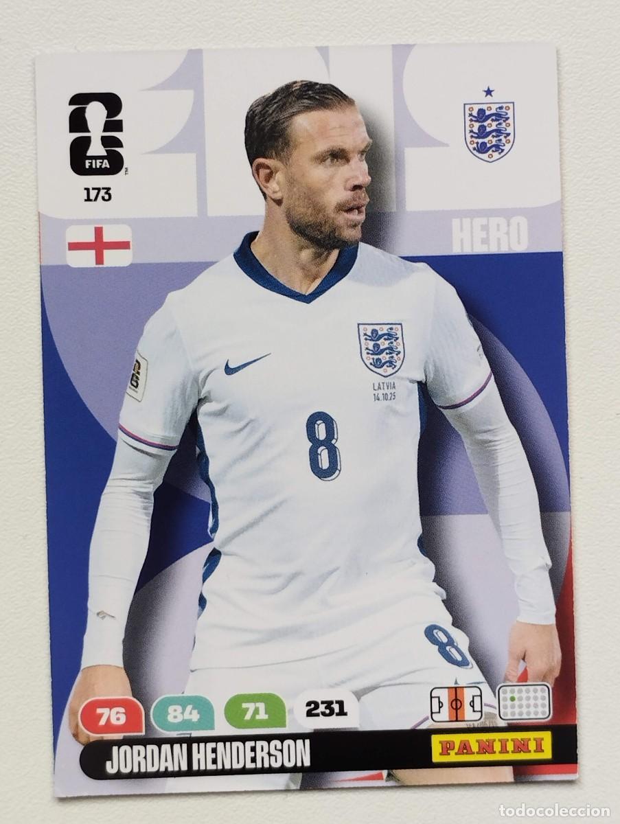 Cromos de Futebol: CROMO CARD ADRENALYN MUNDIAL WORLD CUP 2026 HERO INGLATERRA 173 JORDAN HENDERSON