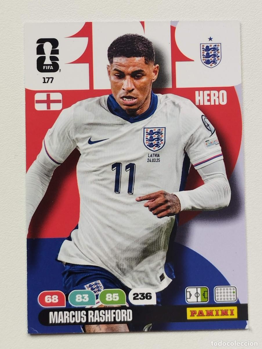 Cromos de Futebol: CROMO CARD ADRENALYN MUNDIAL WORLD CUP 2026 HERO INGLATERRA 177 MARCUS RASHFORD