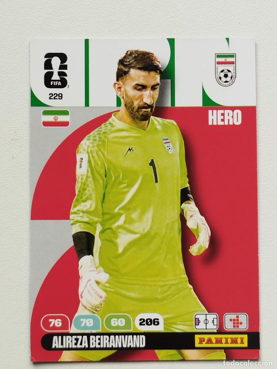 Cromos de F&uacute;tbol: CROMO CARD ADRENALYN MUNDIAL WORLD CUP 2026 HERO IRAN 229 ALIREZA BEIRANVAND