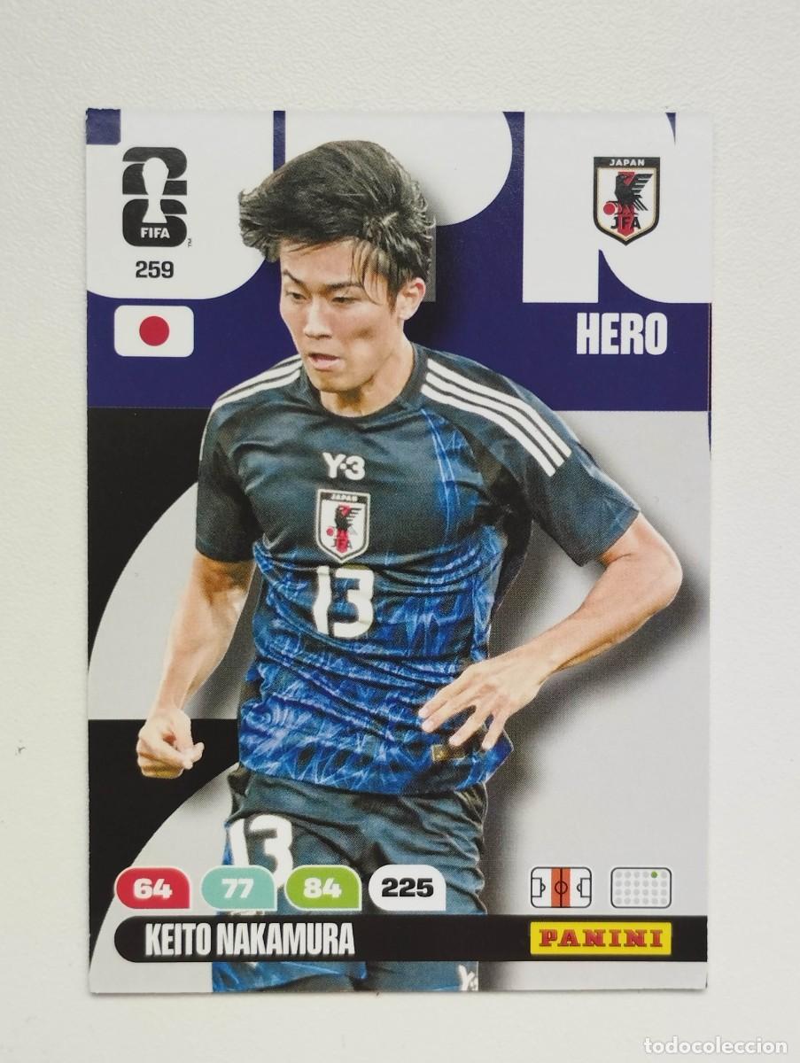 Cromos de F&uacute;tbol: CROMO CARD ADRENALYN MUNDIAL WORLD CUP 2026 HERO JAPON 259 KEITO NAKAMURA