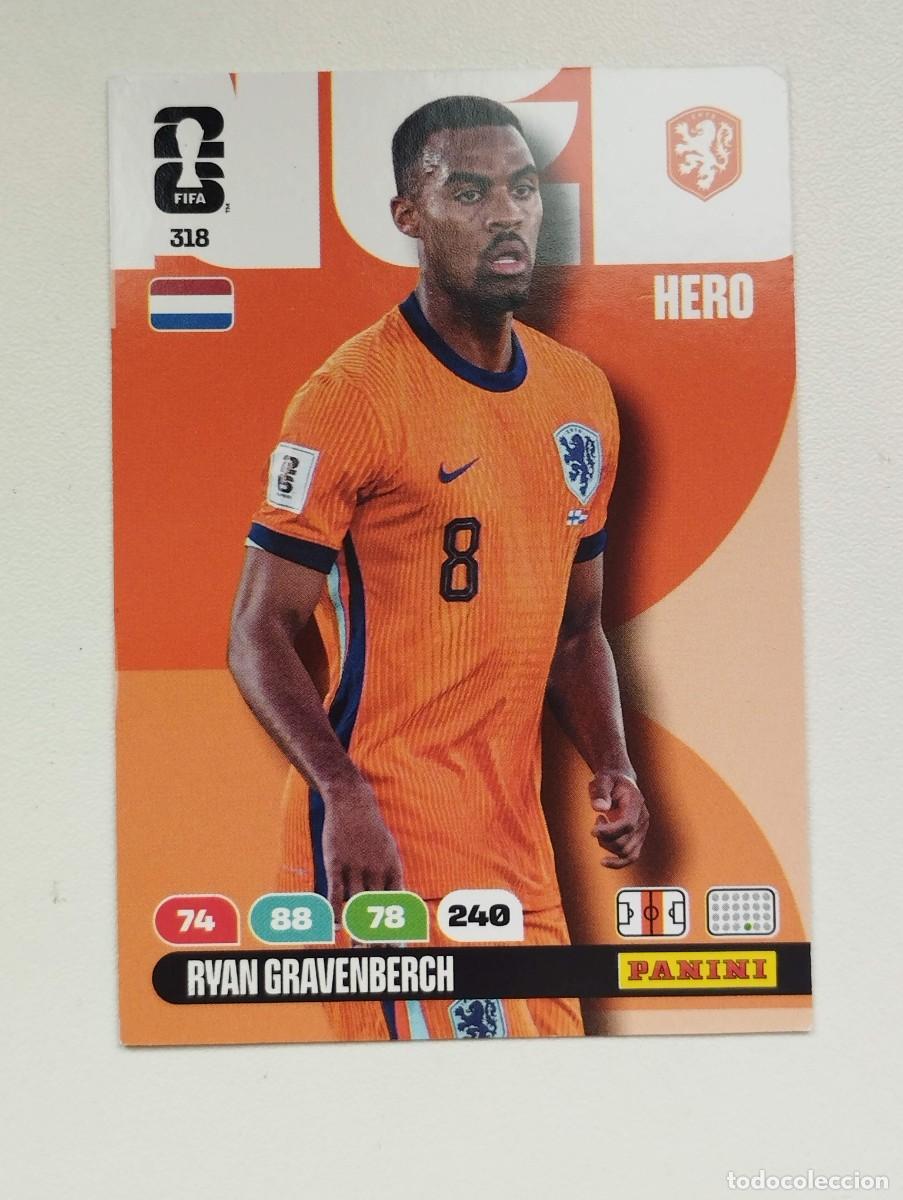 Cromos de F&uacute;tbol: CROMO CARD ADRENALYN MUNDIAL WORLD CUP 2026 HERO HOLANDA PAISES BAJOS 318 GRAVENBERCH