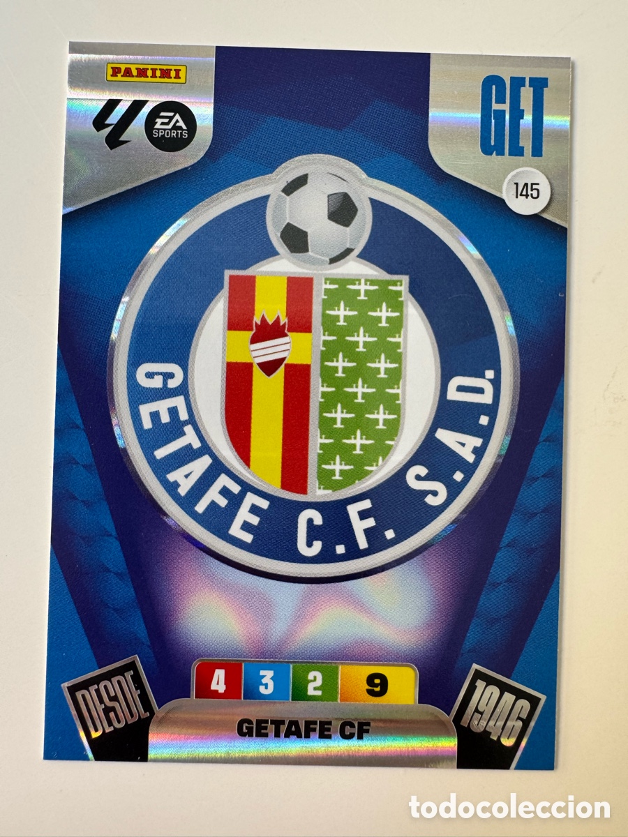 Cromos de F&uacute;tbol: PANINI ADRENALYN XL LIGA EA SPORTS 2025-2026 25-26 &ndash; Getafe CF N&ordm; 145 Escudo