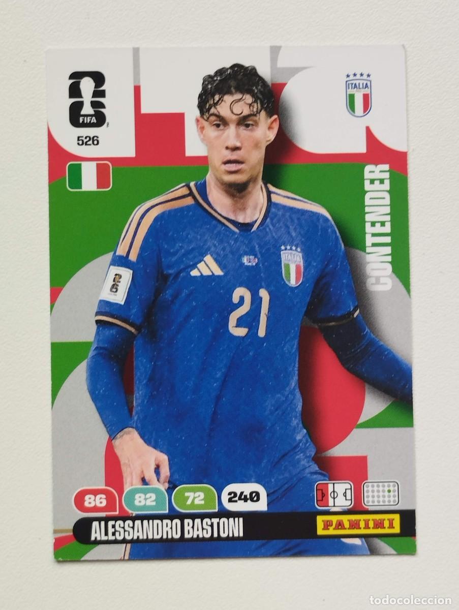 Cromos de F&uacute;tbol: CROMO CARD ADRENALYN MUNDIAL WORLD CUP 2026 CONTENDER ITALIA 526 ALESSANDRO BASTONI