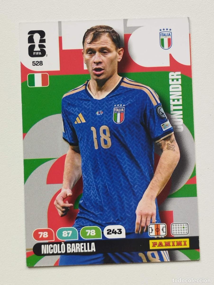 Cromos de F&uacute;tbol: CROMO CARD ADRENALYN MUNDIAL WORLD CUP 2026 CONTENDER ITALIA 528 NICOLO BARELLA