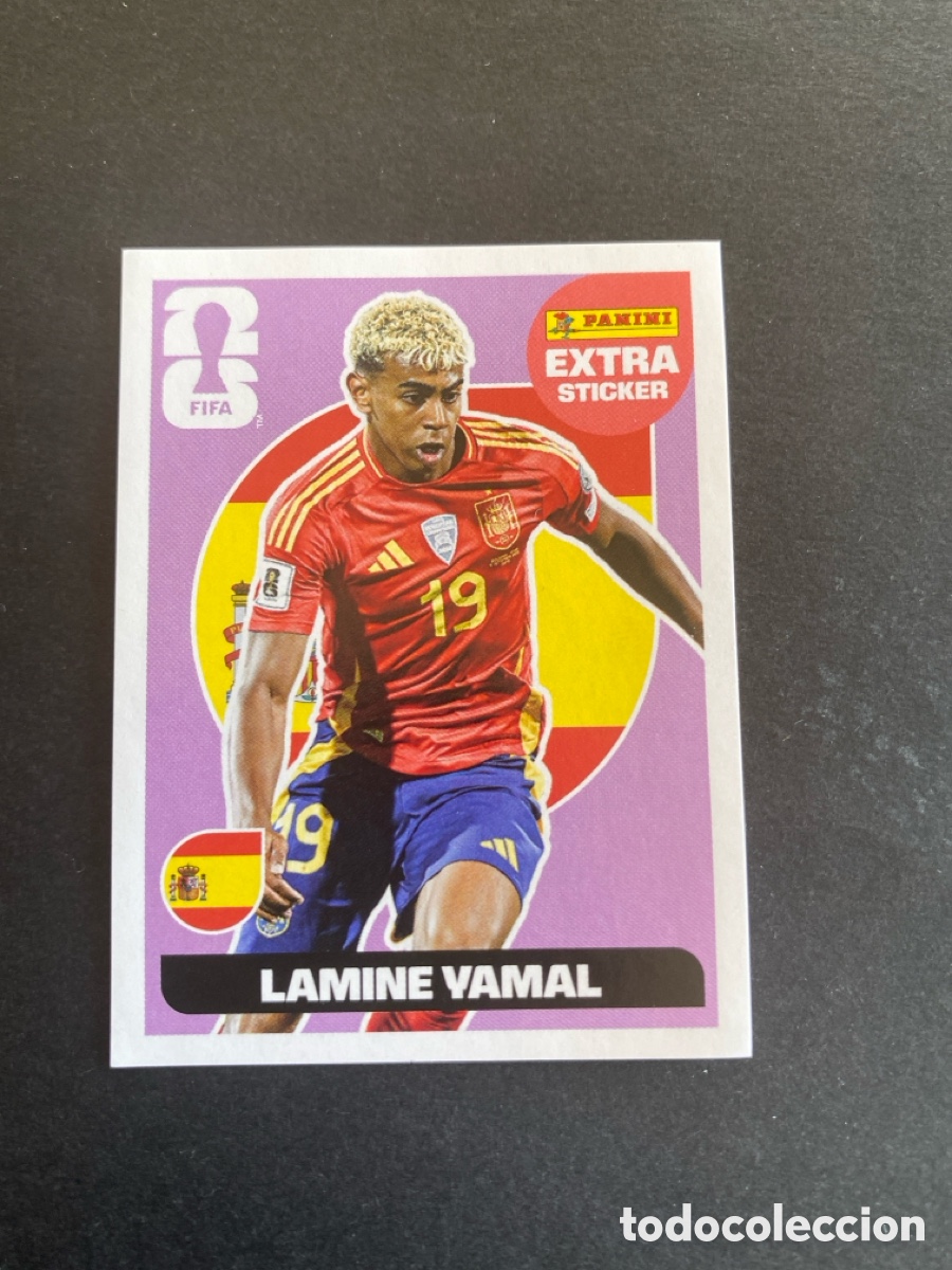 Cromos de F&uacute;tbol: Cromo Espa&ntilde;a LAMINE YAMAL mundial 2026 extra sticker nuevo