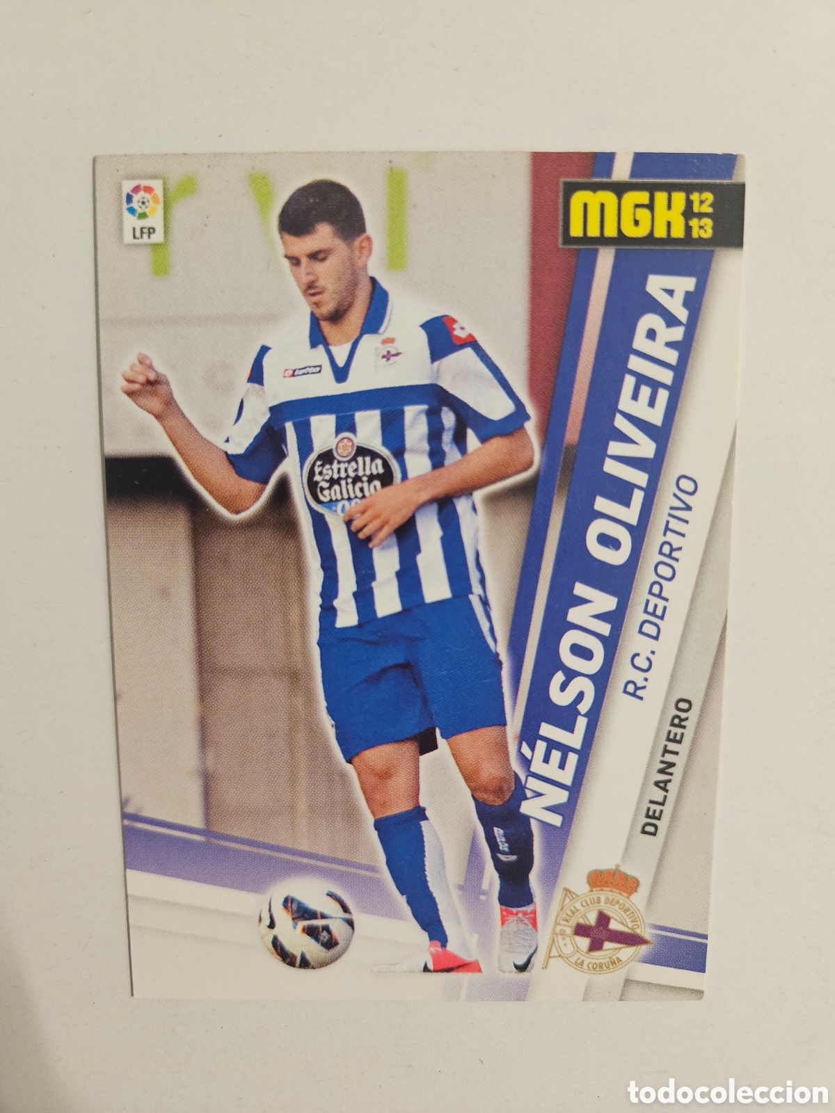 Fu&szlig;ball-Sticker: NELSON OLIVEIRA 462 FICHAJE (DEPORTIVO CORU&Ntilde;A) PANINI MEGACRACKS 2012-2013 12 13 CROMO CARTA