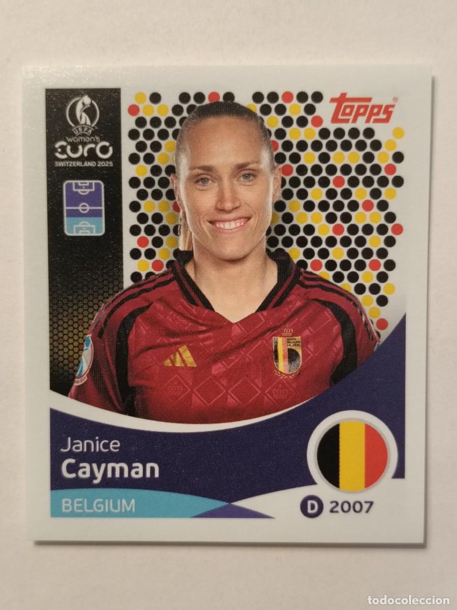 Figurine di Calcio: #131 CAYMAN (BELGICA) EURO WOMENS SUIZA 2025 TOPPS