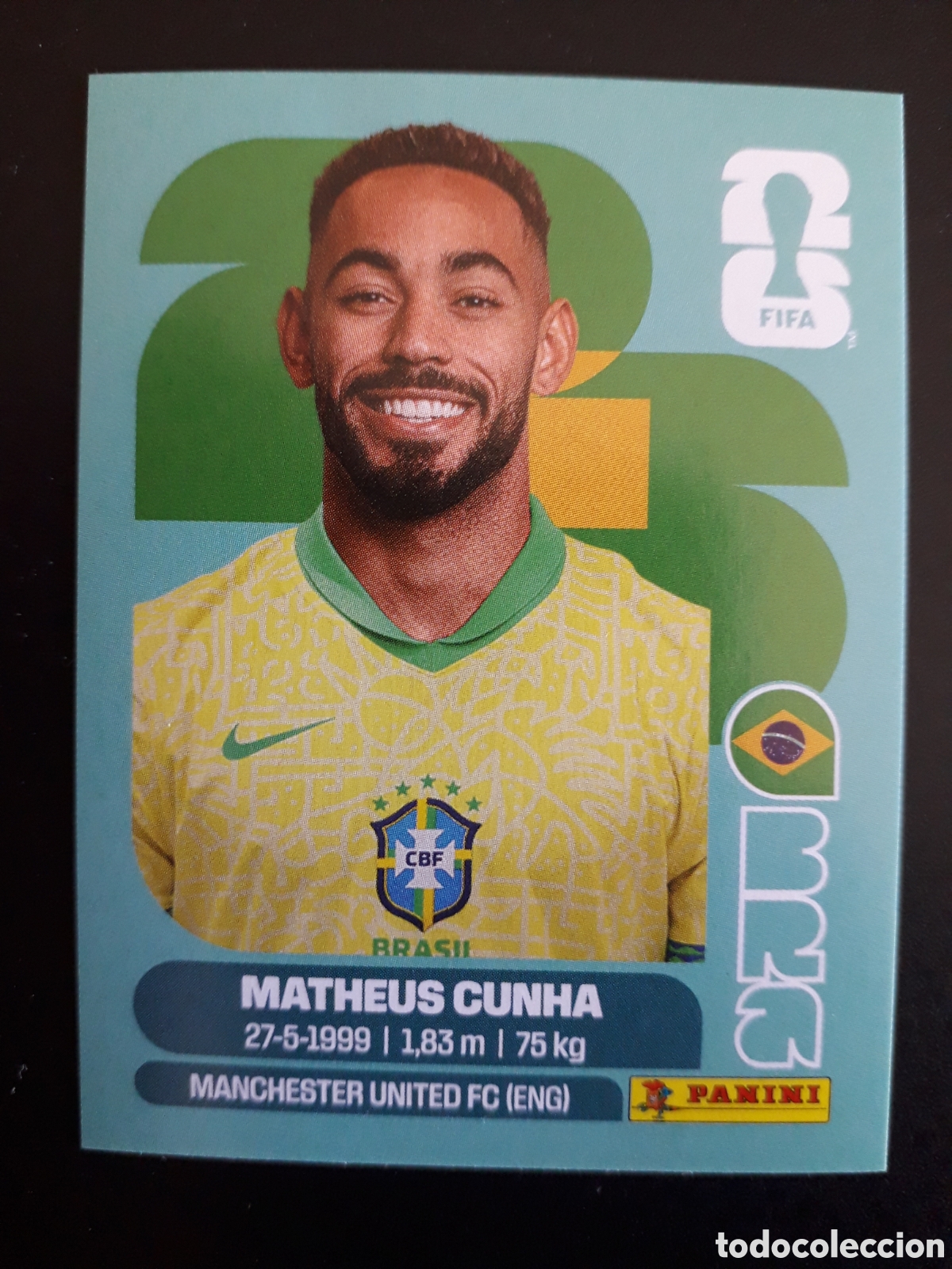Cromos de F&uacute;tbol: MATHEUS CUNHA BRASIL BRA 17 MUNDIAL F&Uacute;TBOL 2026 FIFA WORLD CUP PANINI SIN PEGAR PEDIDO M&Iacute;NIMO 3&euro;