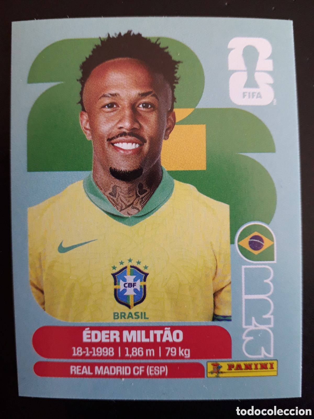 Cartes &agrave; collectionner de Football: MILIT&Atilde;O BRASIL BRA 5 MUNDIAL F&Uacute;TBOL 2026 FIFA WORLD CUP PANINI SIN PEGAR PEDIDO M&Iacute;NIMO 3&euro;