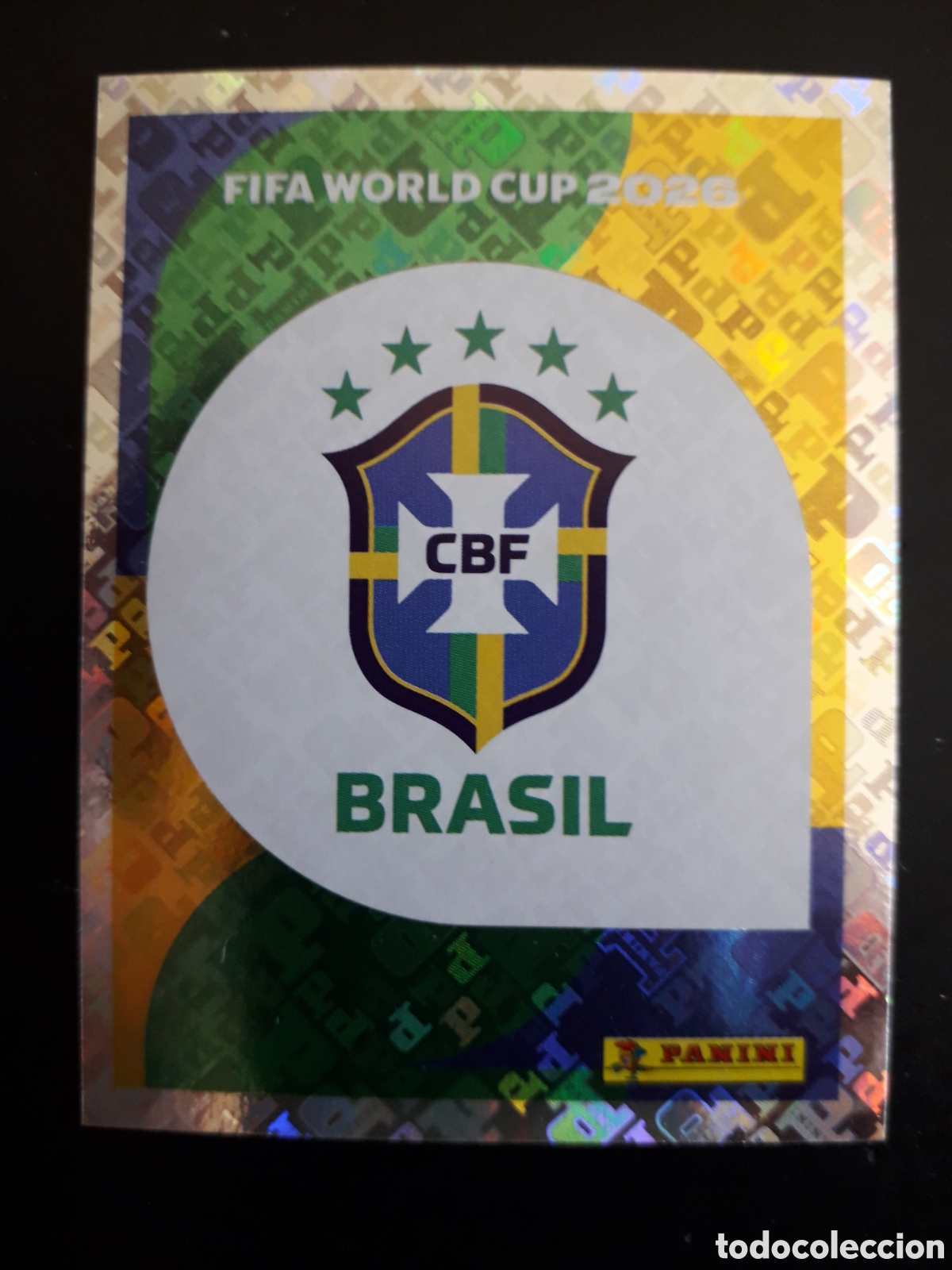 Cromos de F&uacute;tbol: ESCUDO BRASIL BRA 1 MUNDIAL F&Uacute;TBOL 2026 FIFA WORLD CUP PANINI SIN PEGAR PEDIDO M&Iacute;NIMO 3&euro;