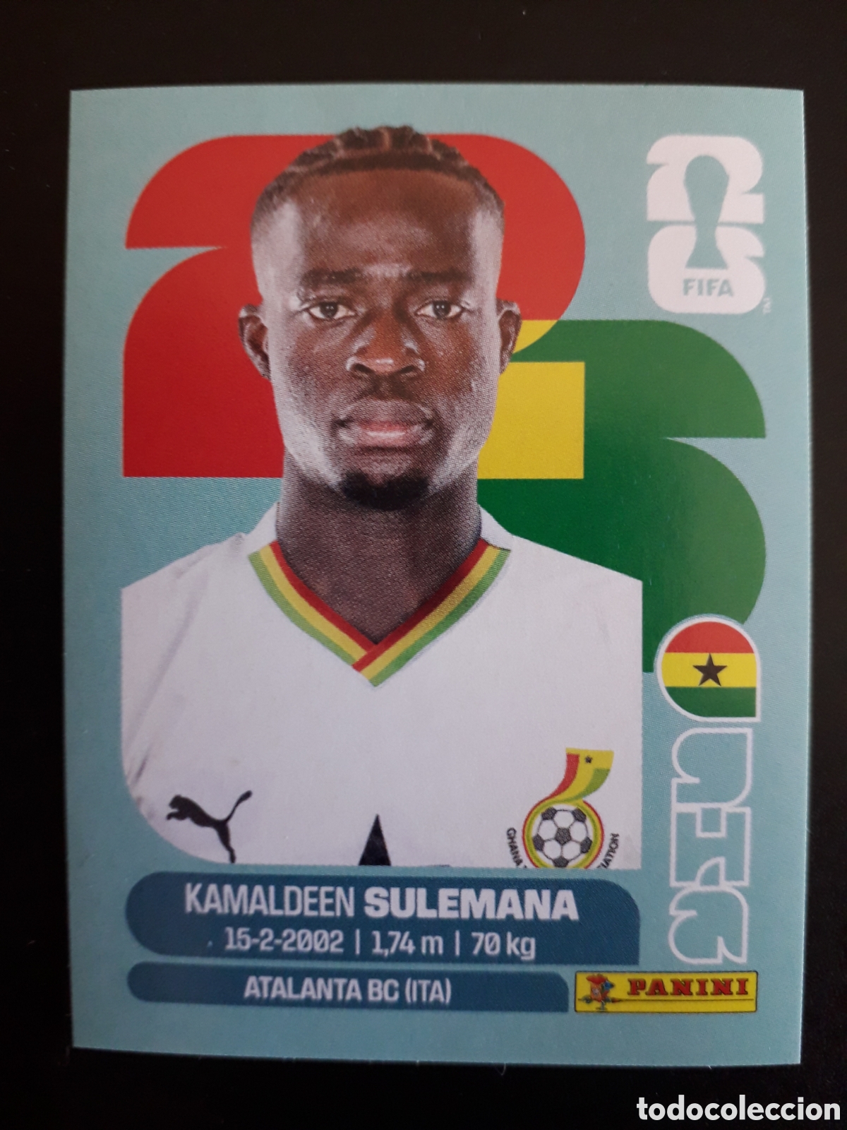 Cromos de F&uacute;tbol: SULEMANA GHANA GHA 12 MUNDIAL F&Uacute;TBOL 2026 FIFA WORLD CUP PANINI SIN PEGAR PEDIDO M&Iacute;NIMO 3&euro;