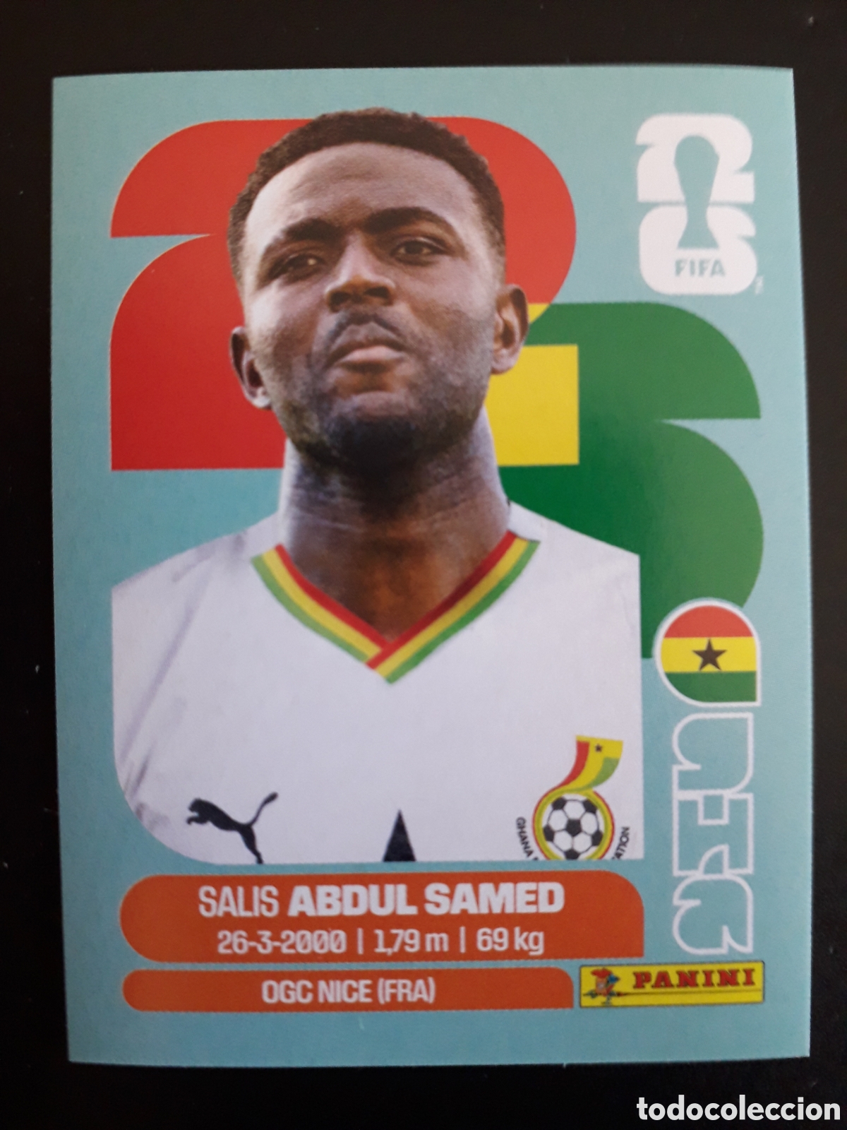 Cromos de F&uacute;tbol: ABDUL SAMED GHANA GHA 11 MUNDIAL F&Uacute;TBOL 2026 FIFA WORLD CUP PANINI SIN PEGAR PEDIDO M&Iacute;NIMO 3&euro;