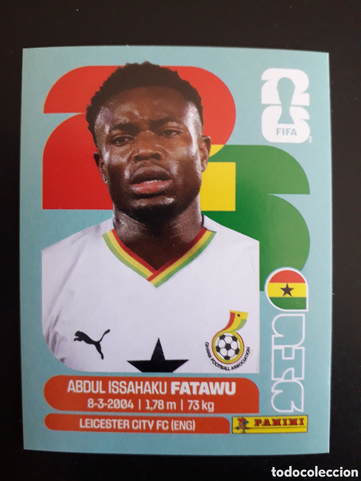 Cromos de F&uacute;tbol: FATAWU GHANA GHA 9 MUNDIAL F&Uacute;TBOL 2026 FIFA WORLD CUP PANINI SIN PEGAR PEDIDO M&Iacute;NIMO 3&euro;