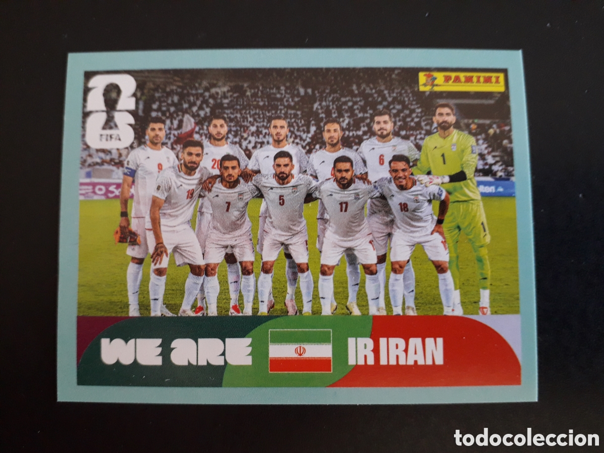 Cromos de F&uacute;tbol: EQUIPO IR&Aacute;N IRN 13 MUNDIAL F&Uacute;TBOL 2026 FIFA WORLD CUP PANINI SIN PEGAR PEDIDO M&Iacute;NIMO 3&euro;