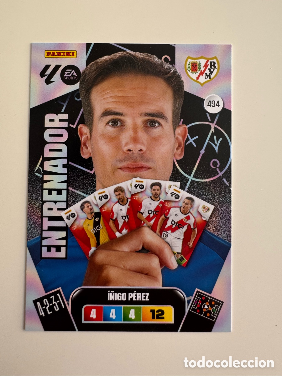 Cromos de F&uacute;tbol: PANINI ADRENALYN XL LIGA EA SPORTS 2025-2026 25-26 &ndash; &Iacute;&ntilde;igo P&eacute;rez Rayo Vallecano N&ordm; 494 &ndash; Entrenador
