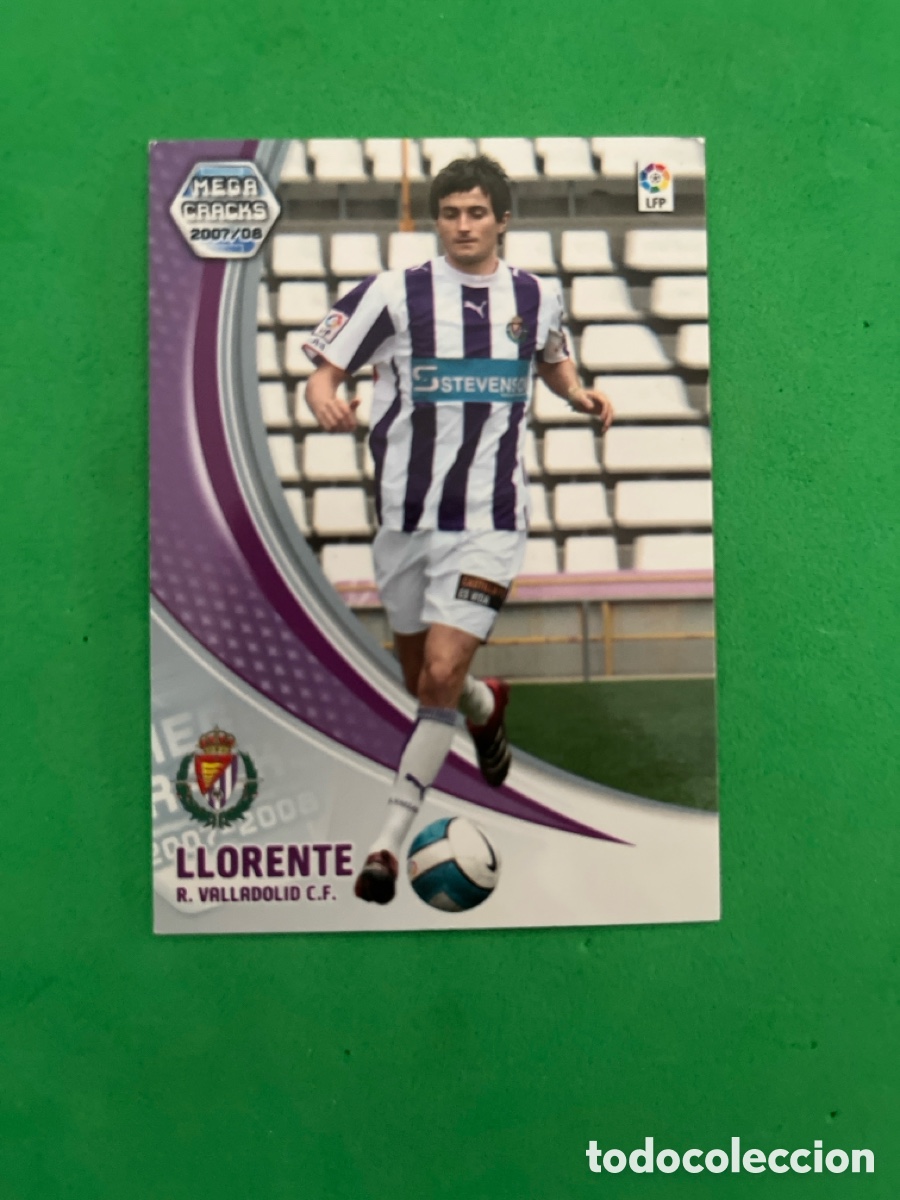 Cromos de F&uacute;tbol: LLORENTE 323 REAL VALLADOLID MGK 2007 2008 MEGACRACKS 07 08 PANINI PERFECTO ESTADO