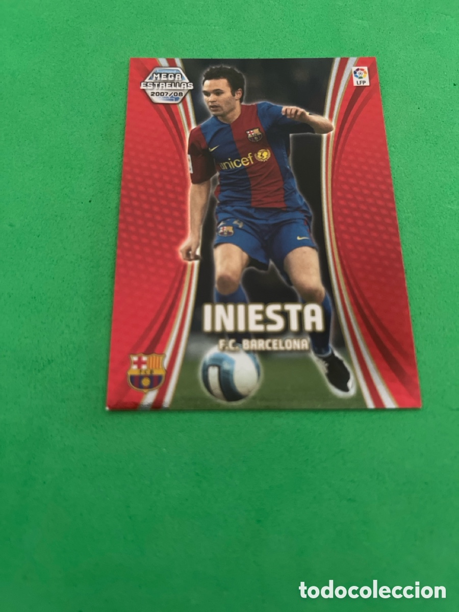 Fu&szlig;ball-Sticker: INIESTA 376 F.C.BARCELONA MEGA ESTRELLAS MGK 2007 2008 MEGACRACKS 07 08 PANINI PERFECTO ESTADO