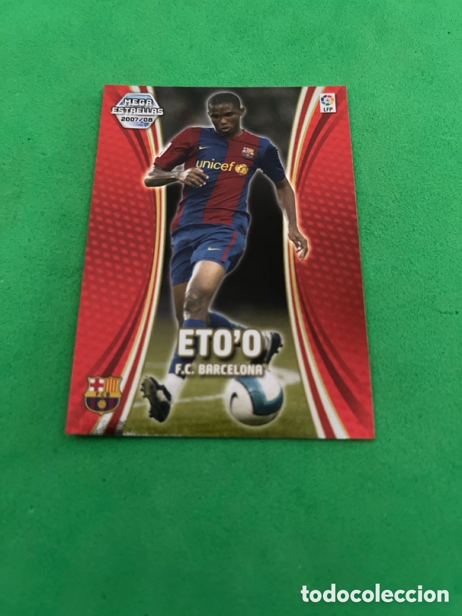 Fu&szlig;ball-Sticker: ETO&acute;O 384 F.C.BARCELONA MEGA ESTRELLAS MGK 2007 2008 MEGACRACKS 07 08 PANINI PERFECTO ESTADO