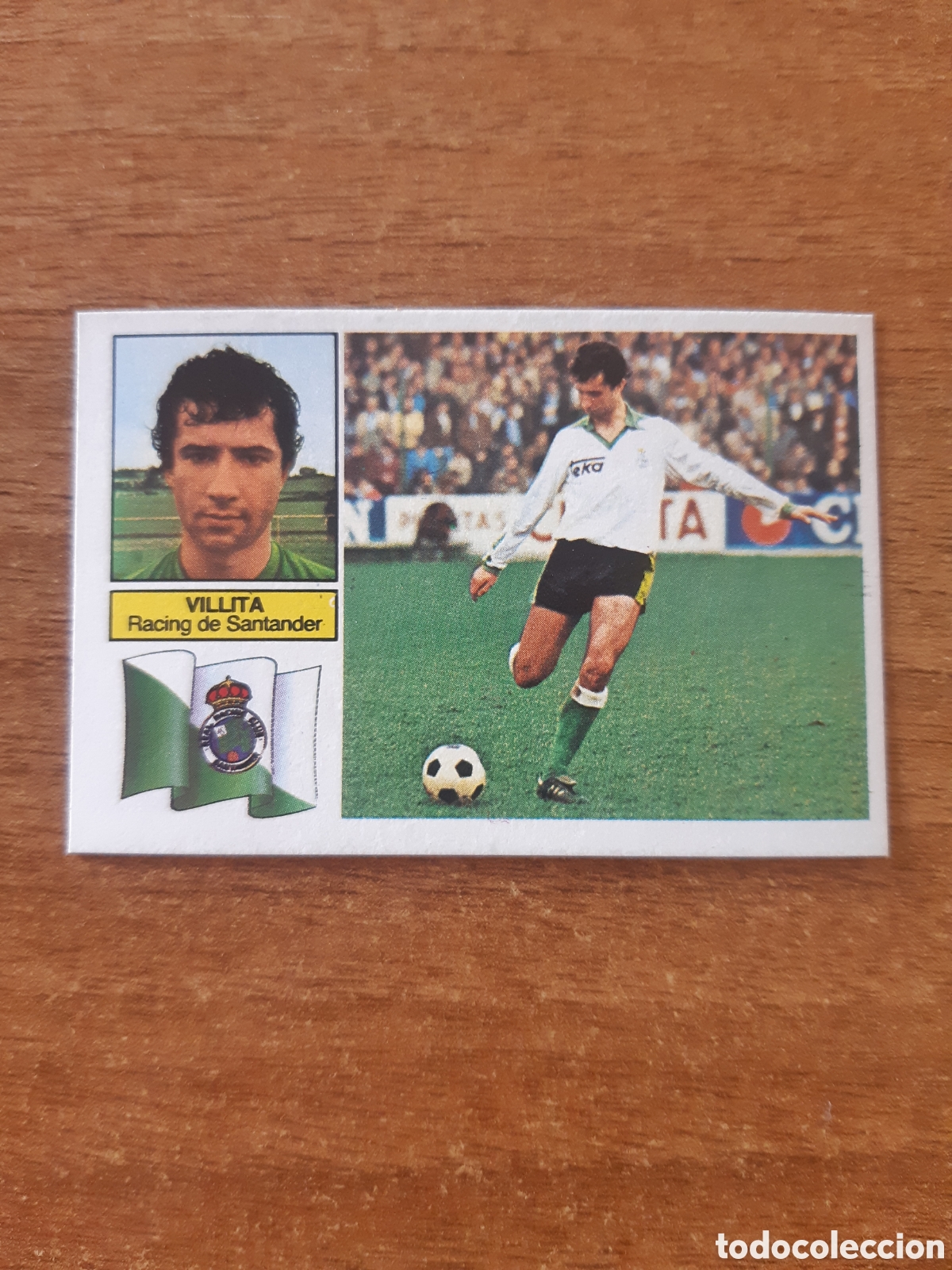 Figurine di Calcio: Villita (Racing Santander) versi&oacute;n Liga 82-83 ESTE. Nunca pegado, sin pegar