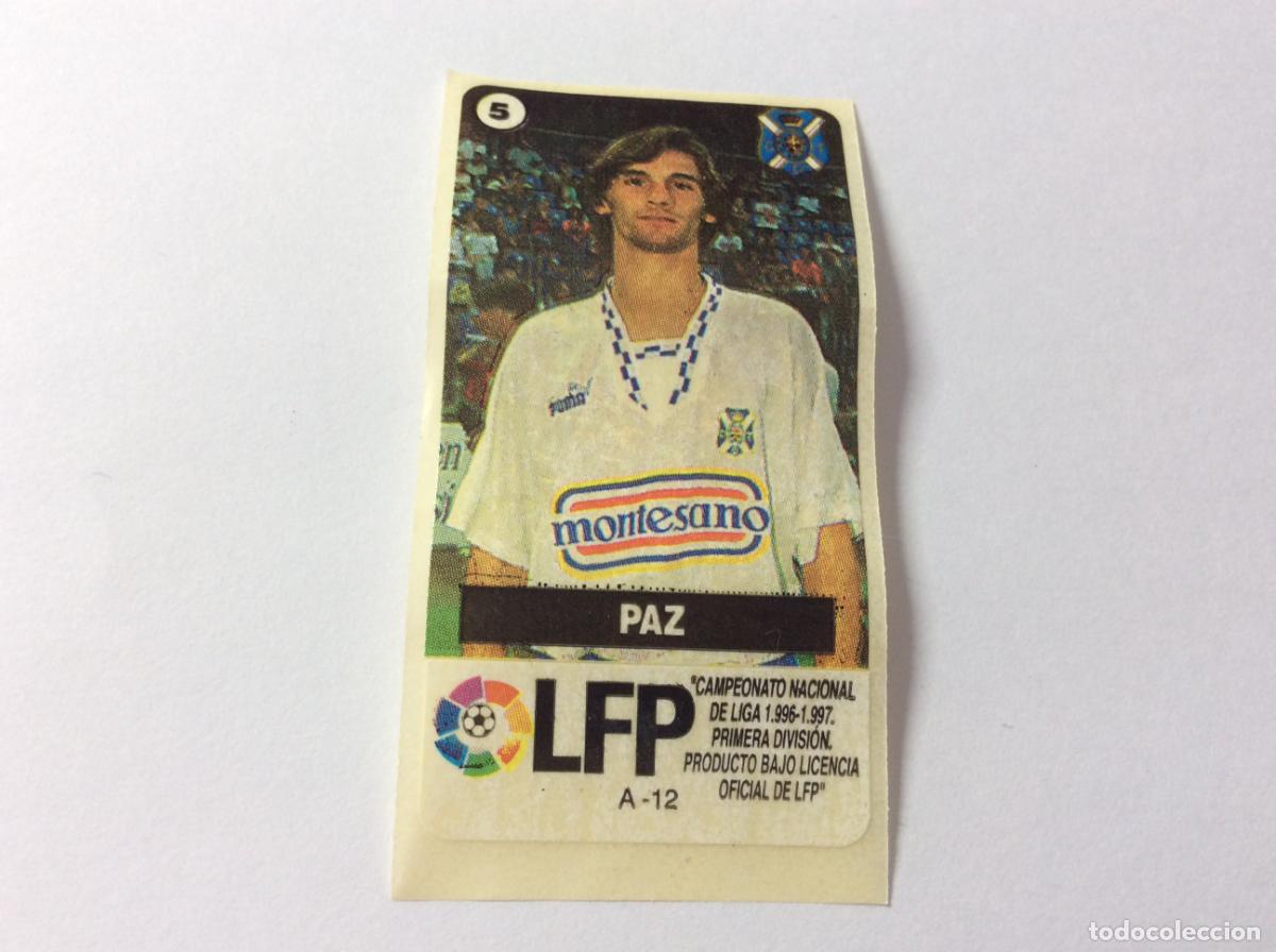 Cromos de F&uacute;tbol: Paz CD Tenerife Chicles Vidal 96 97 La liga de las estrellas