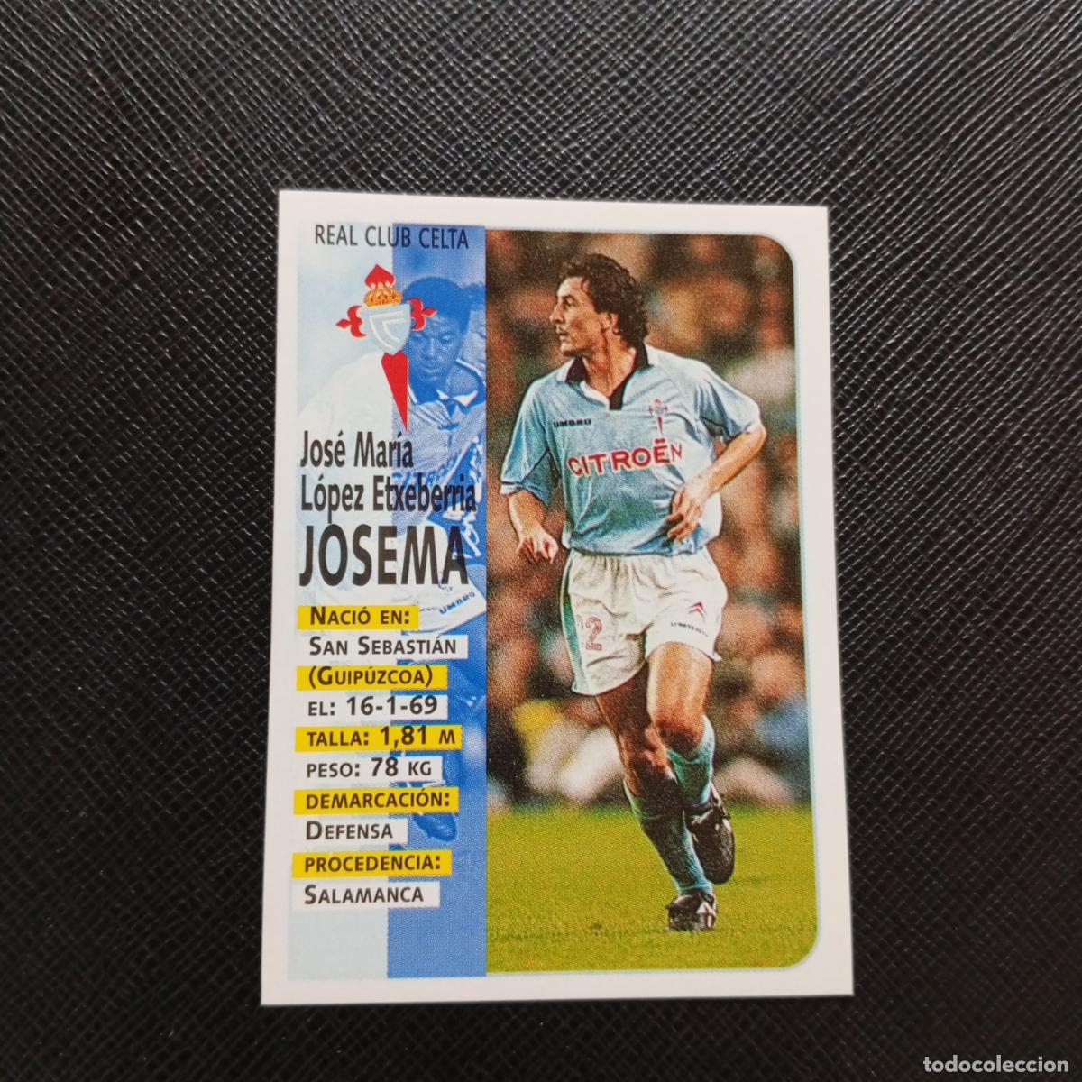 Cromos de F&uacute;tbol: 132 JOSEMA CELTA PANINI 1998 1999 CROMO FUTBOL LIGA 98 99 - SIN PEGAR - A67 PG64