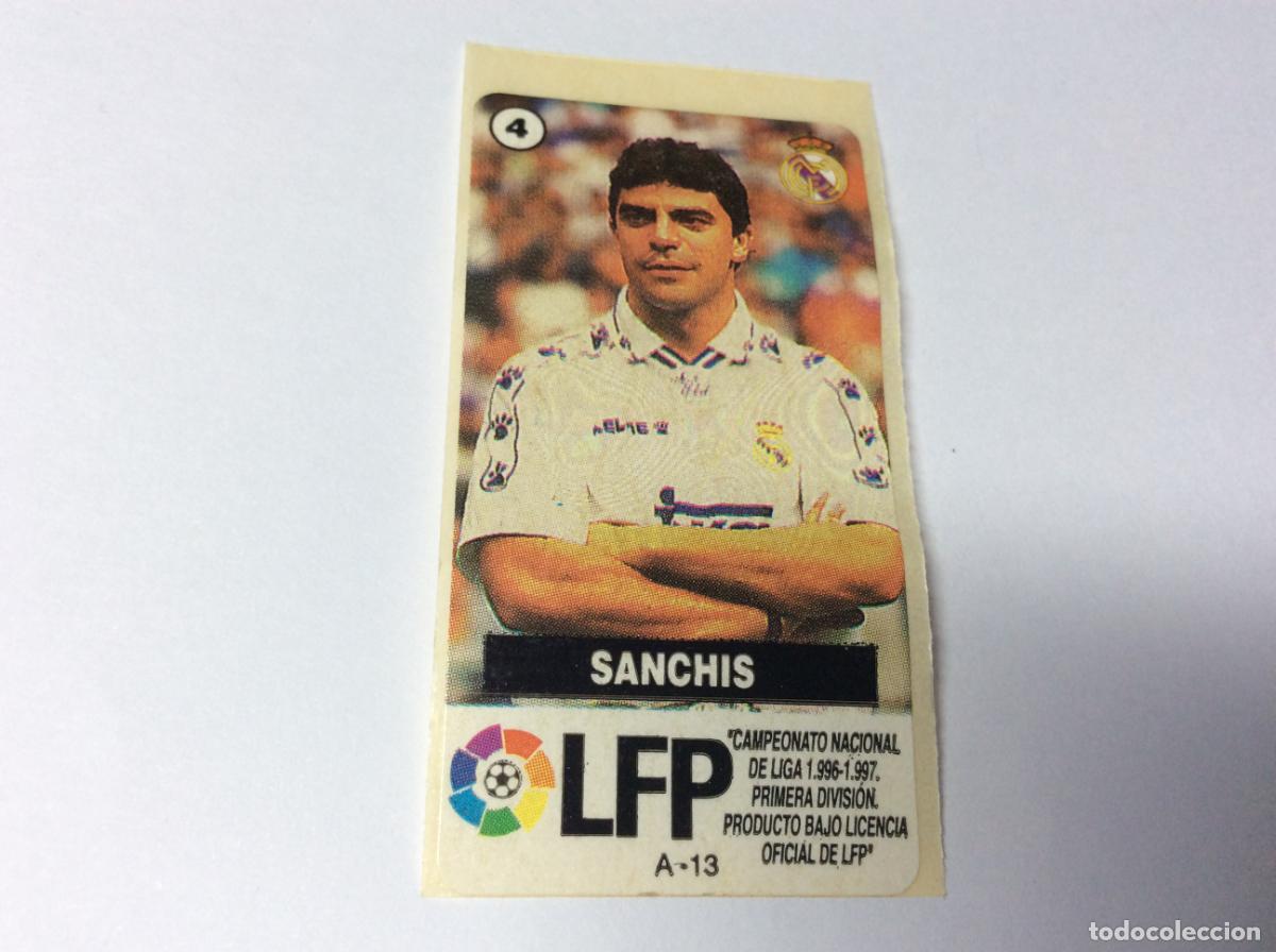 Cromos de F&uacute;tbol: Sanchis Real Madrid Chicles Vidal 96 97 La liga de las estrellas