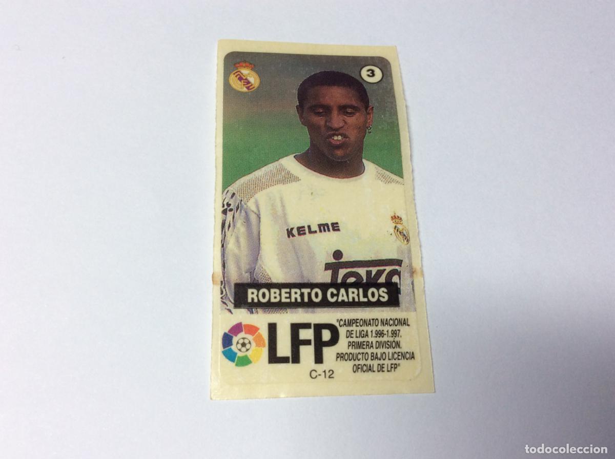 Cromos de F&uacute;tbol: Roberto Carlos Real Madrid Chicles Vidal 96 97 La liga de las estrellas
