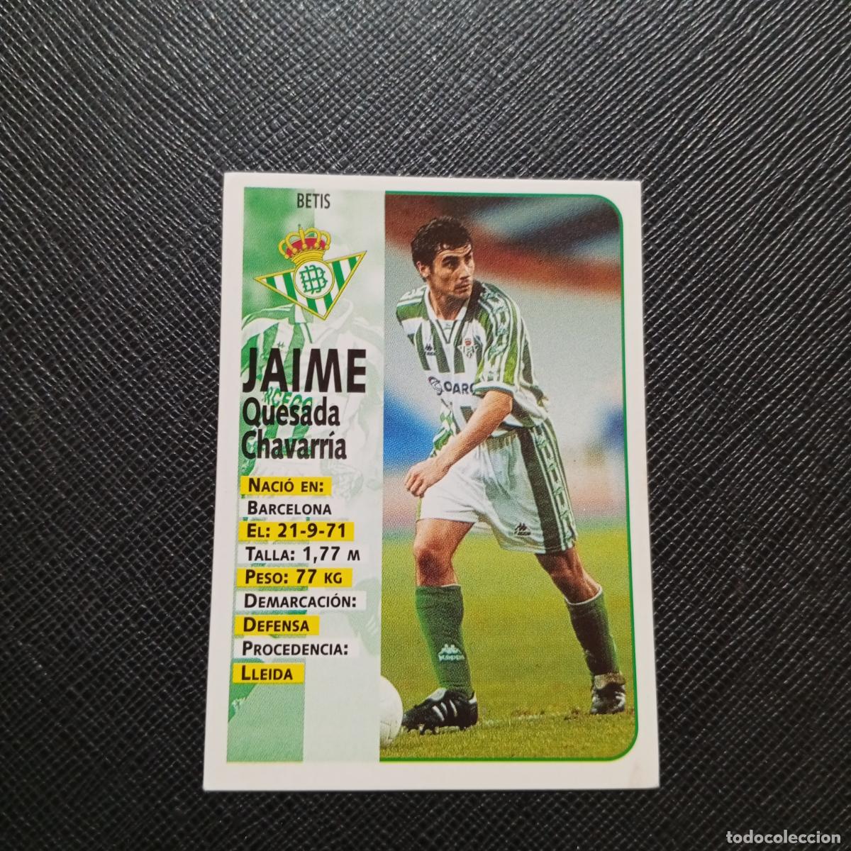 Cromos de F&uacute;tbol: 144 JAIME REAL BETIS PANINI 1998 1999 CROMO FUTBOL LIGA 98 99 - SIN PEGAR - A67 PG136