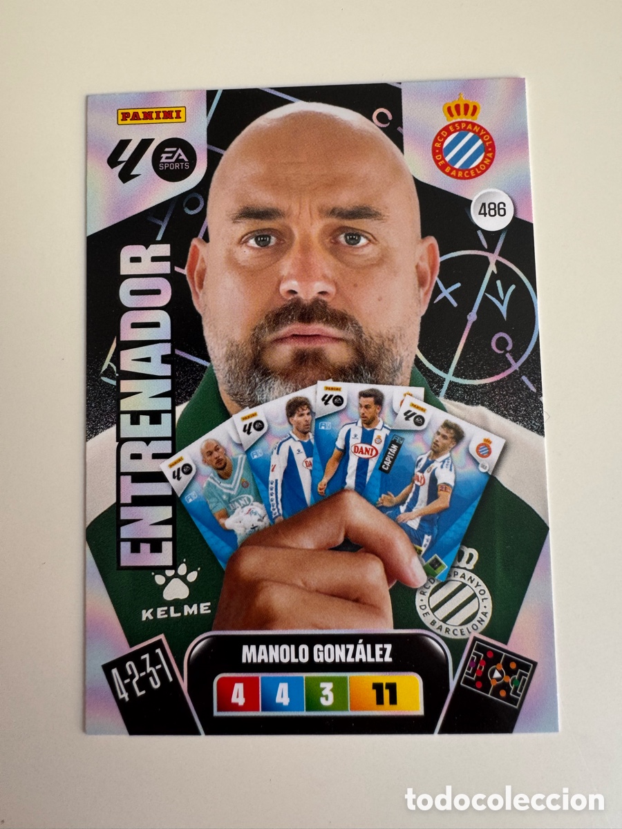 Cromos de F&uacute;tbol: PANINI ADRENALYN XL LIGA EA SPORTS 2025-2026 25-26 &ndash; Manolo Gonz&aacute;lez Espanyol 48 Entrenador