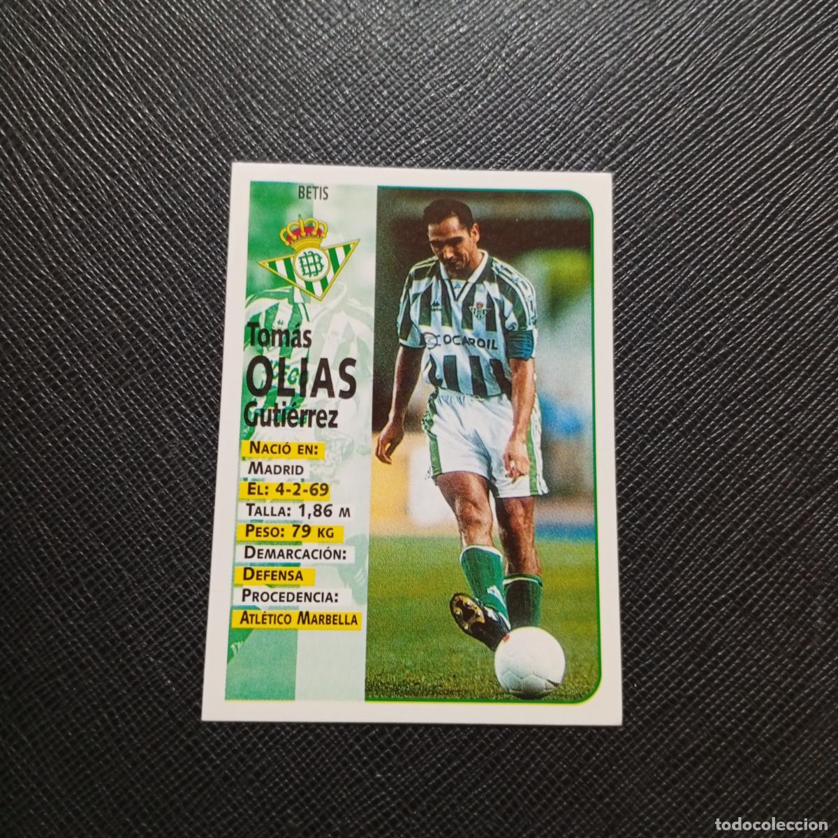 Cromos de F&uacute;tbol: 148 OLIAS REAL BETIS PANINI 1998 1999 CROMO FUTBOL LIGA 98 99 - SIN PEGAR - A67 PG154