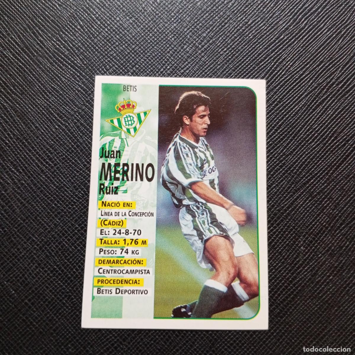 Cromos de F&uacute;tbol: 150 MERINO REAL BETIS PANINI 1998 1999 CROMO FUTBOL LIGA 98 99 - SIN PEGAR - A67 PG163