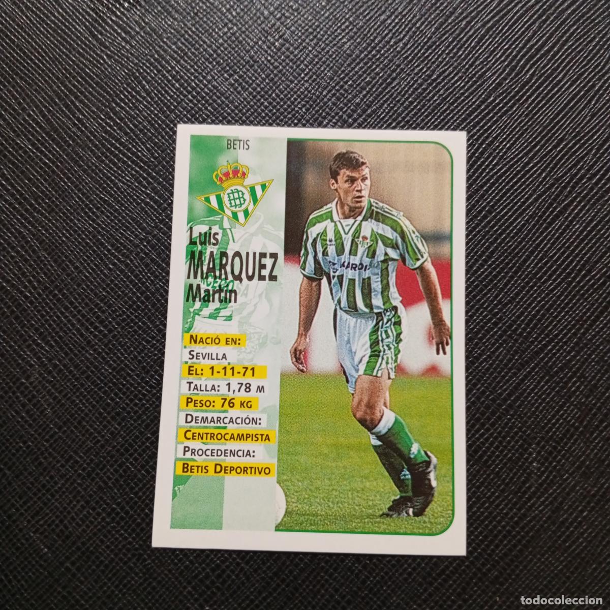 Cromos de F&uacute;tbol: 152A 152 MARQUEZ REAL BETIS PANINI 1998 1999 CROMO FUTBOL LIGA 98 99 - SIN PEGAR - A67 PG199