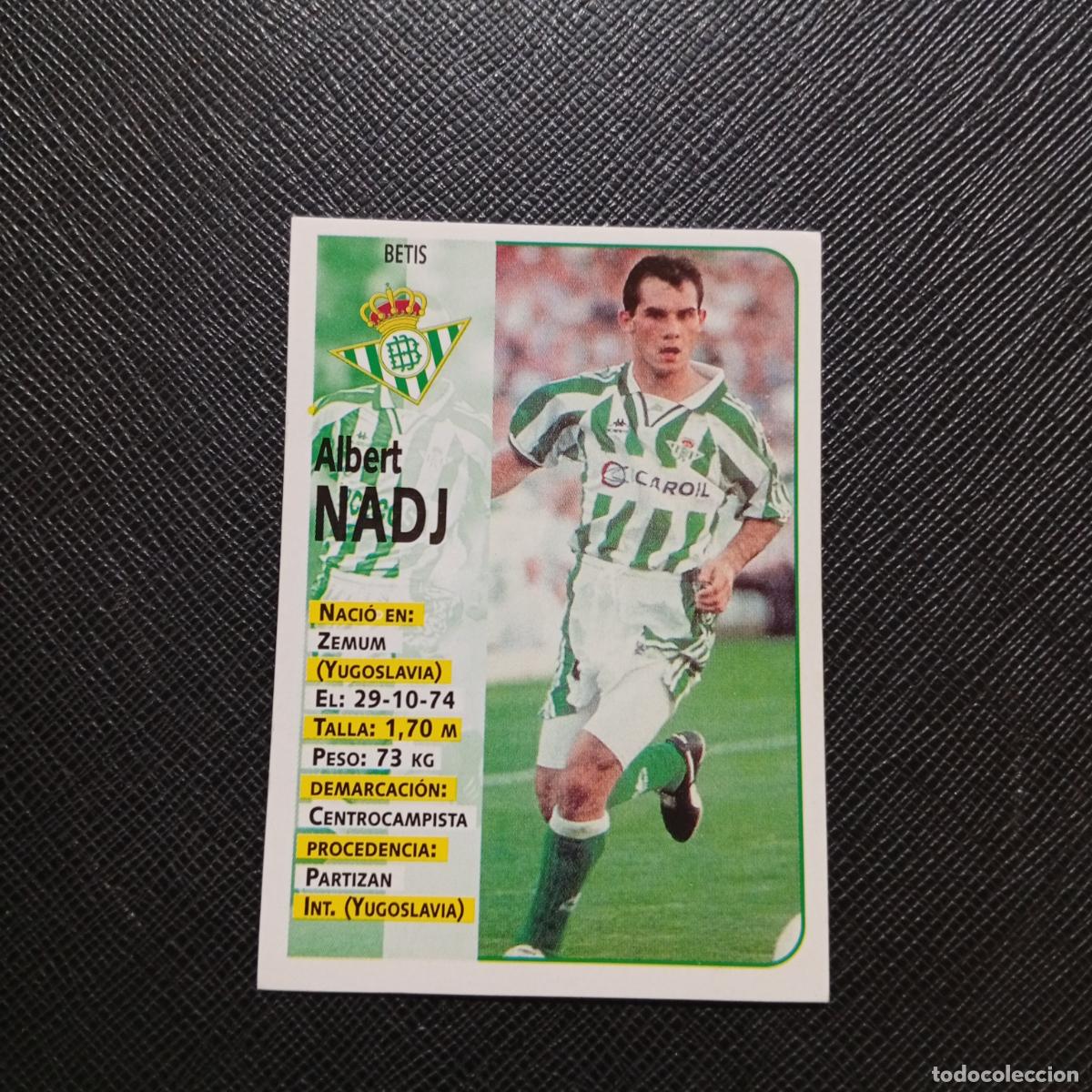 Cromos de F&uacute;tbol: 153 NADJ REAL BETIS PANINI 1998 1999 CROMO FUTBOL LIGA 98 99 - SIN PEGAR - A67 PG208
