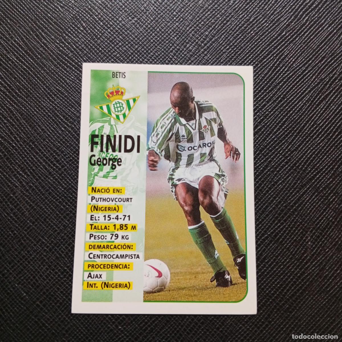 Cromos de F&uacute;tbol: 154 FINIDI REAL BETIS PANINI 1998 1999 CROMO FUTBOL LIGA 98 99 - SIN PEGAR - A67 PG226