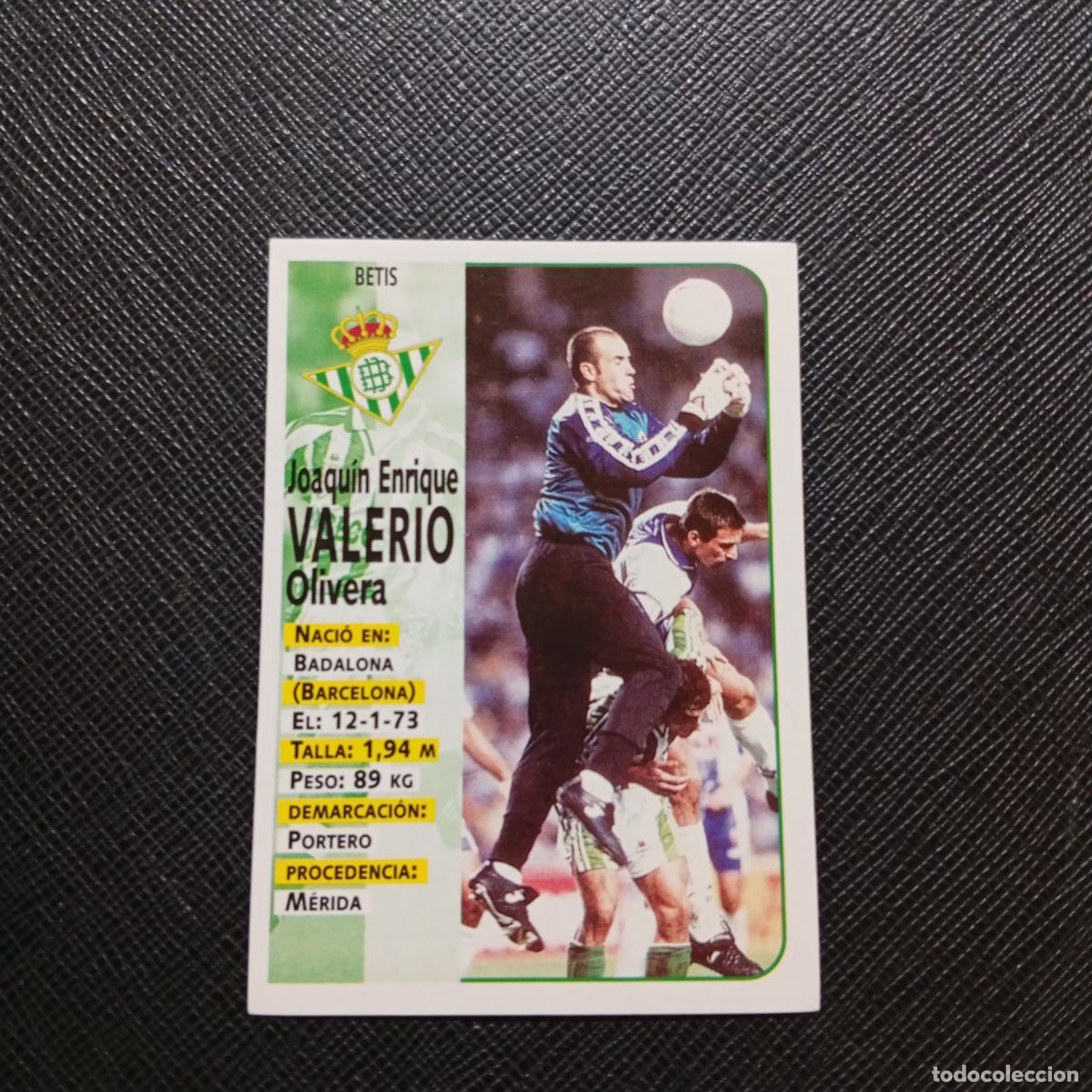 Cromos de F&uacute;tbol: 160 VALERIO REAL BETIS PANINI 1998 1999 CROMO FUTBOL LIGA 98 99 - SIN PEGAR - A67 PG235